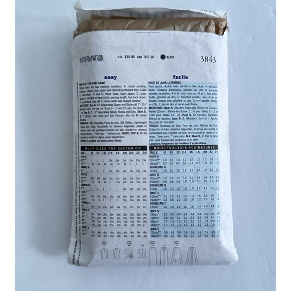 Butterick Sewing Pattern 3843 Womens Formal Dress Pattern Sz 8-12 CUT - Picture 2 of 2